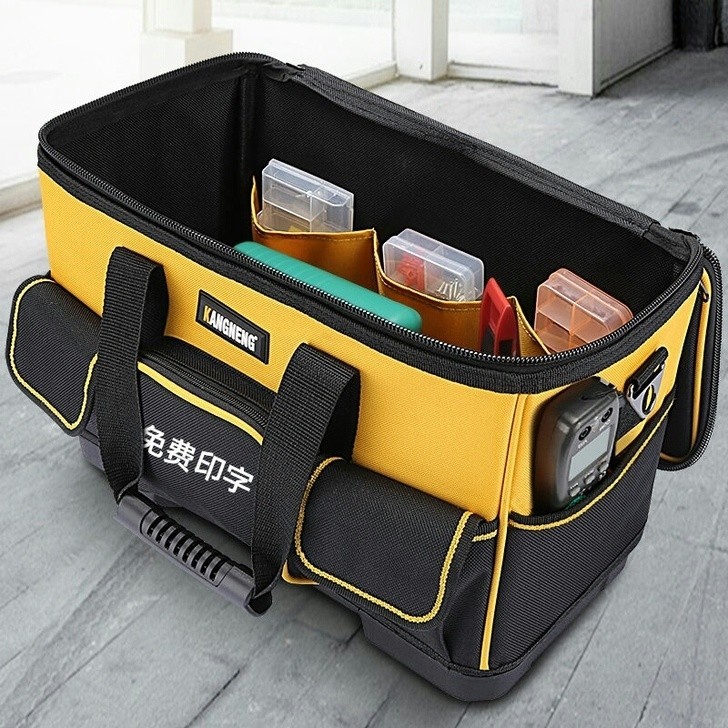 手提电工工具包帆布加厚木工工具袋家用五金工...