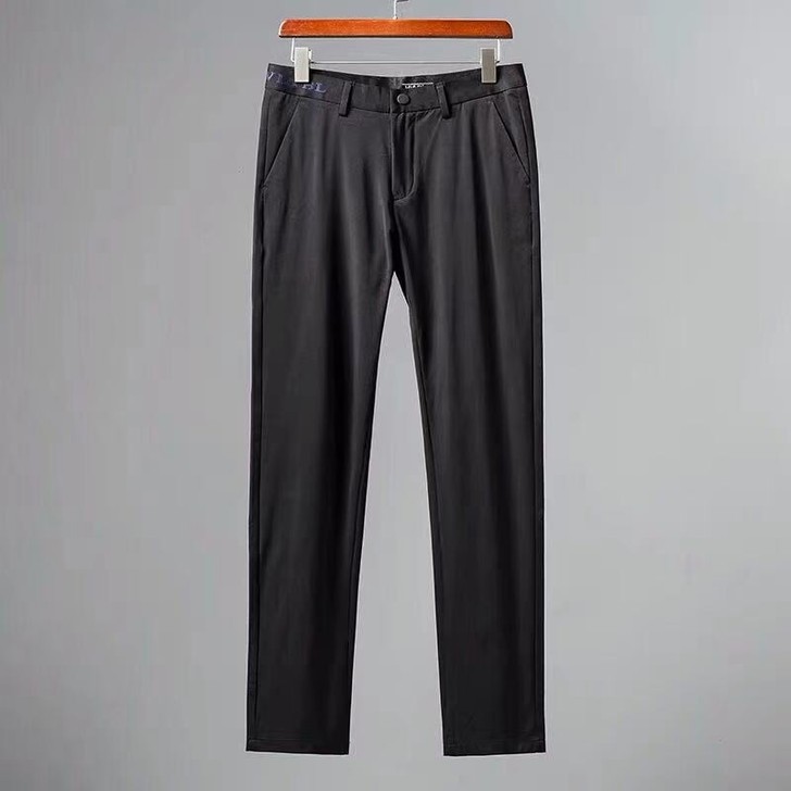 男士弹力黑色休闲裤