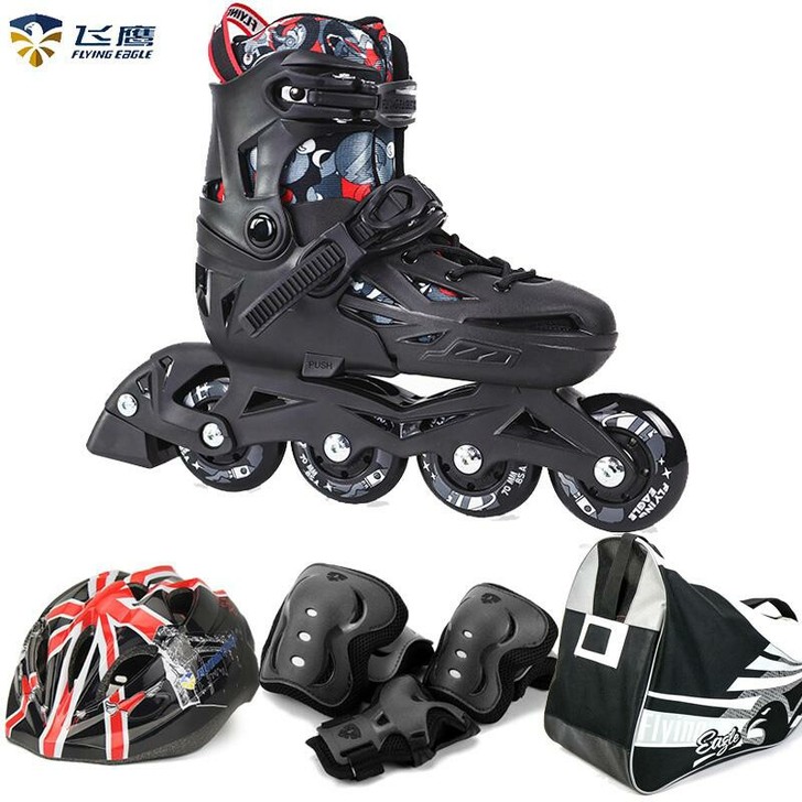 飞鹰专业初学者新款夜精灵轮滑鞋幼儿男女孩童...