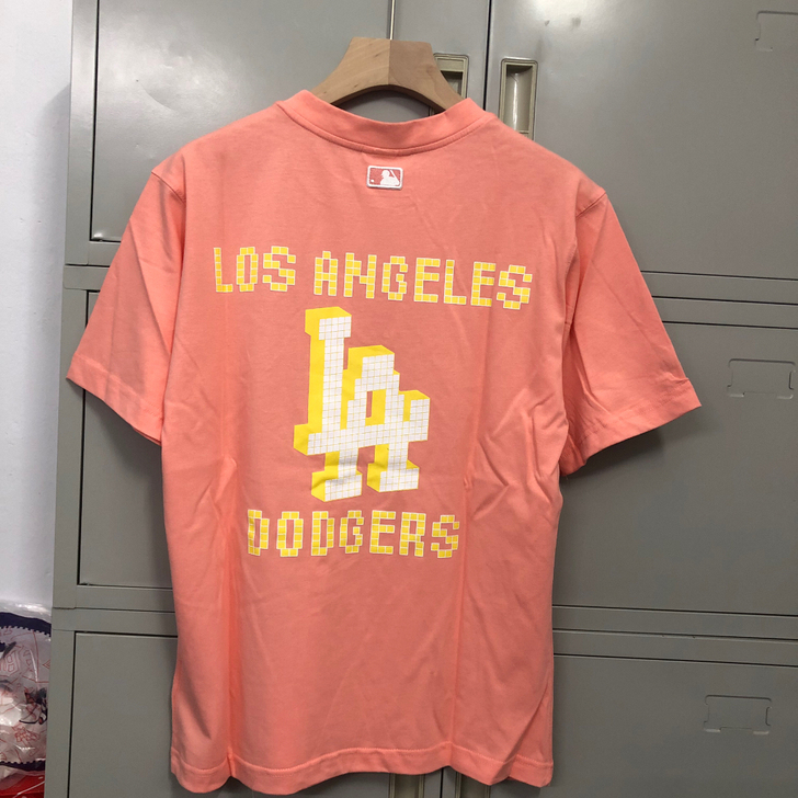 MLB夏装马赛克短袖像素电玩宽松圆领t恤半袖