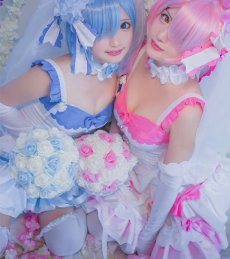 蕾姆花嫁丨初兽猫现货拉姆蕾姆婚纱花嫁婚纱c...