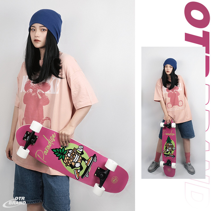 OTR专业大鱼板代步刷街滑板单翘板青少年男...