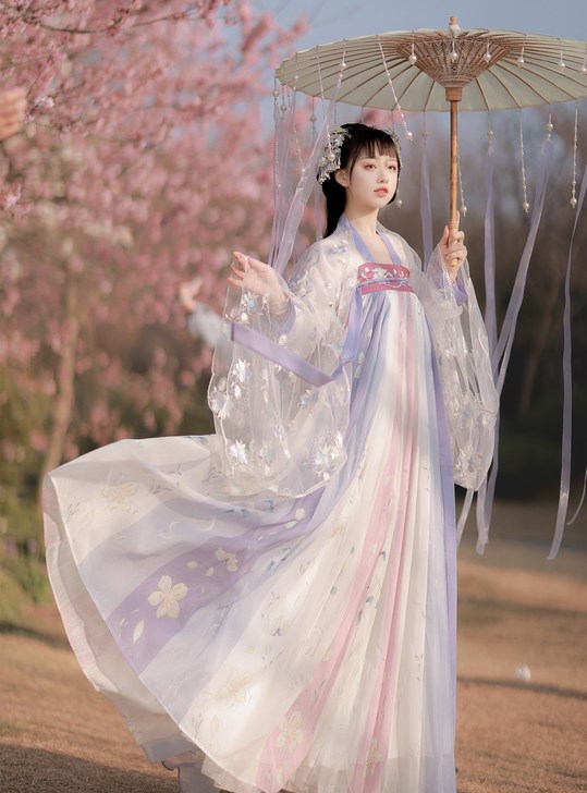 【樱洛】茗月萱齐胸襦裙套装汉服女刺绣正品春...