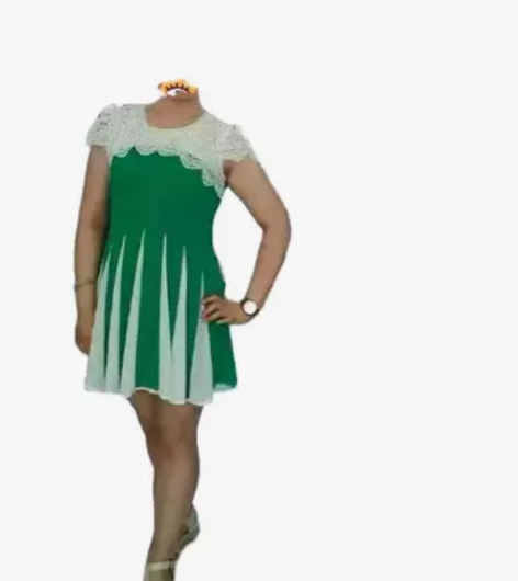 白绿色连衣裙，因改中性风忍痛转让，八五成新...