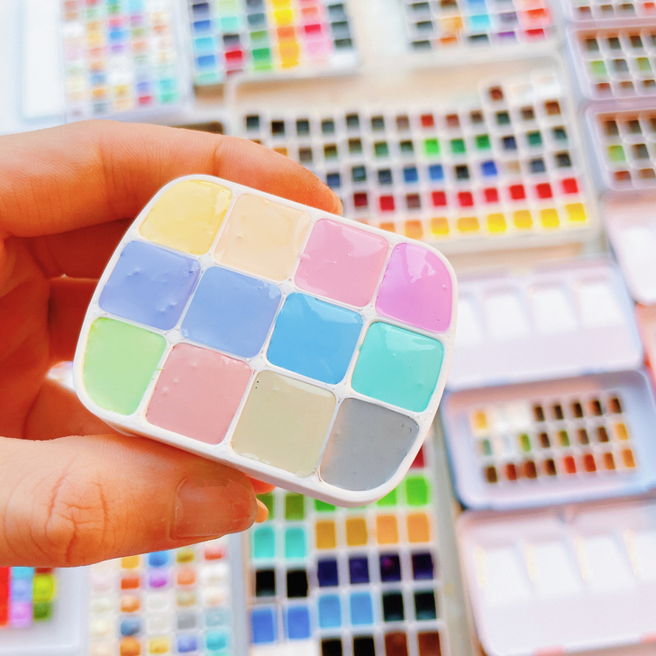 史明克小史水彩颜料分装马卡龙糖果色