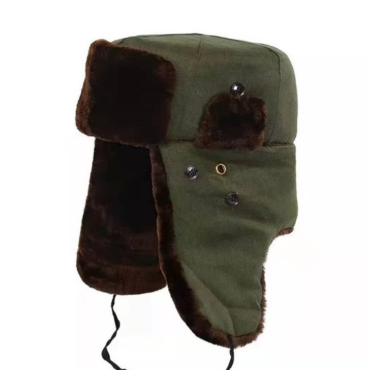 雷锋帽男士帽秋冬季东北冬天防寒帽子骑车护耳...
