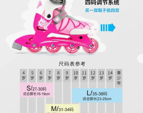 瑞士m-cro迈古轮滑鞋高溜冰鞋滑轮鞋儿童...