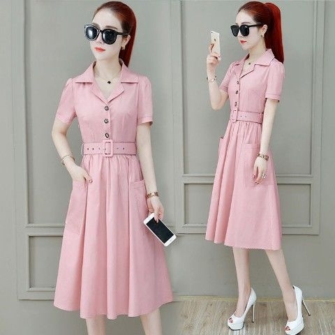 全新【送腰带】连衣裙女夏季2021新款气质...