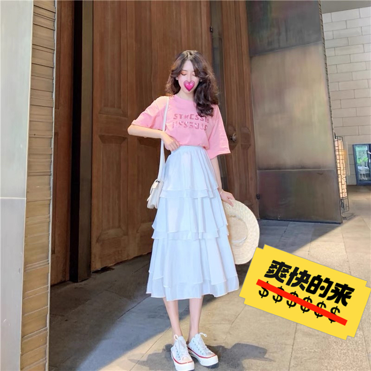 99新#半身裙蛋糕裙白色