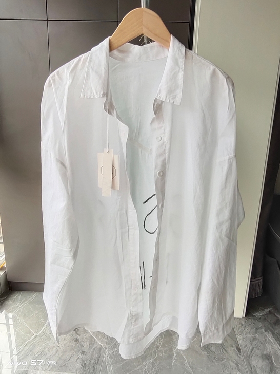 2021年秋新款白色长袖衬衣女白色衬衣，全...