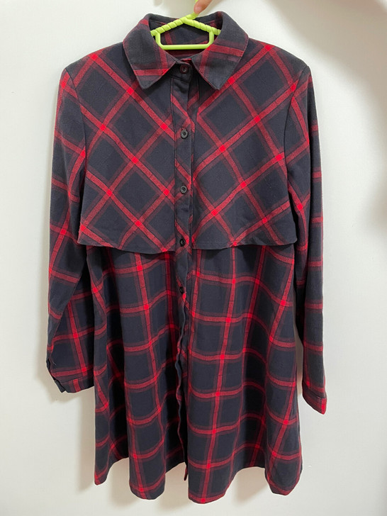 服装春季新款百搭格子衬衫羊毛薄外套格子外套...