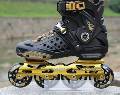 正品洛神平花鞋专业单排溜冰鞋成人直排轮滑鞋...