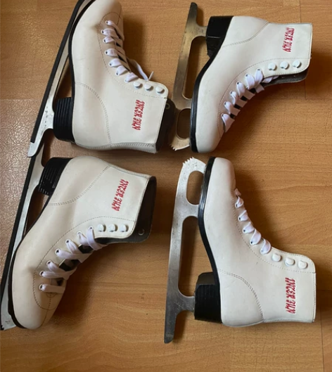 【出】两双冰刀鞋滑冰鞋 白色花样冰刀 花滑...