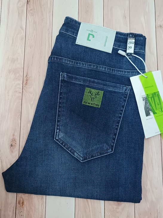 全新高档夏季薄款弹力牛仔裤男士直筒宽松休闲...