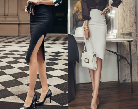 春夏秋韩版新款高腰包臀修身OL中裙半身一步...