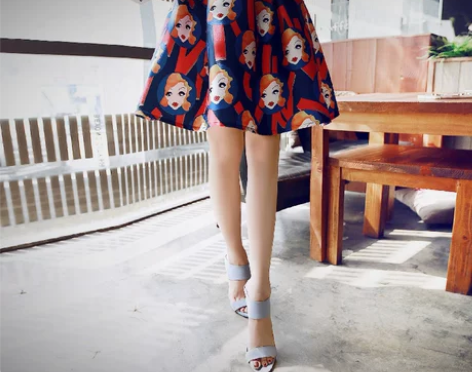 全新花伞裙时尚半身裙女夏季中裙蓬蓬裙 颜色...