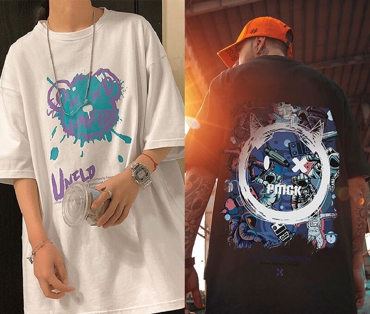 【买一送一】短袖T恤男小恶魔 小熊头潮牌潮...