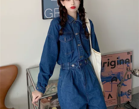 网红牛仔连体裤 女长裤2022新款