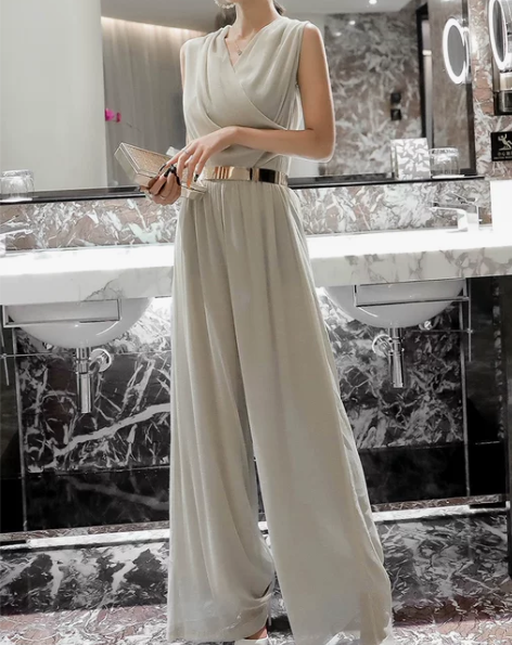 连体裤 连体裤长裤清凉女夏季2022新款雪...