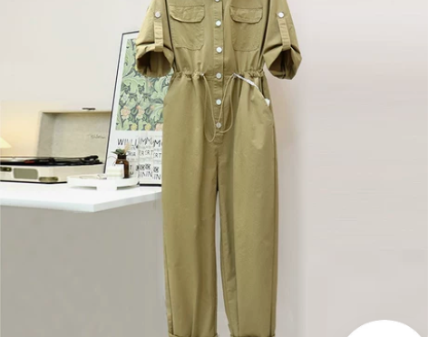 连体裤 连体裤长裤贝拉拉工装女装polo领...