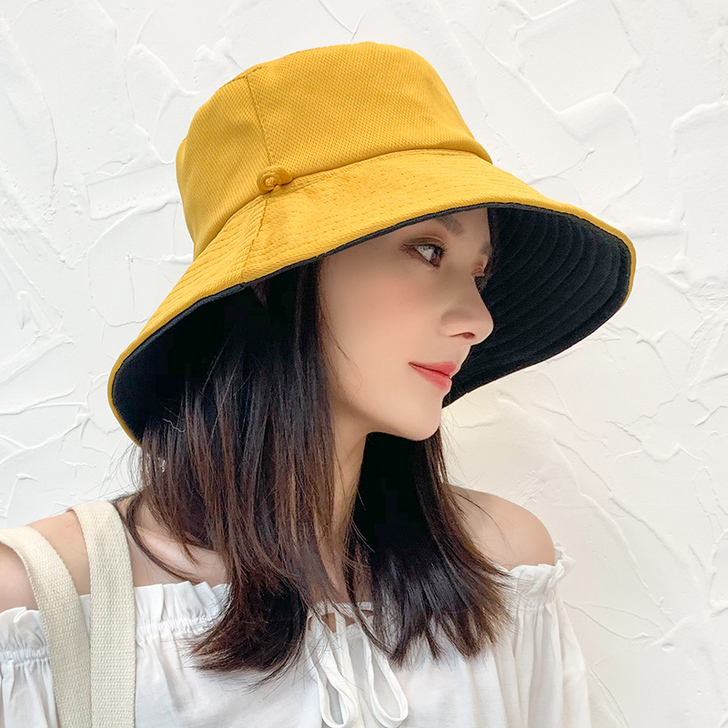 全新渔夫帽女夏韩版潮百搭日系网红双面遮脸帽...
