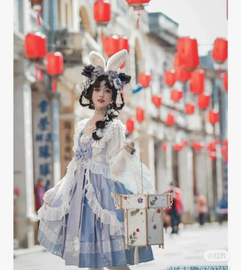 #Lolita M码  大全套 发饰袜子都...