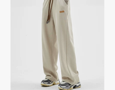 Semir/森马秋季女生拖地裤设计感长裤针...