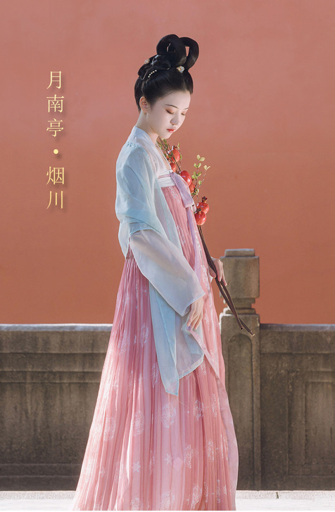 月南亭原创汉服烟川复原齐胸衫裙唐制对襟上衫...