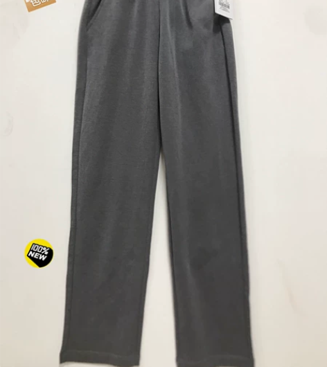 夏季新款腰部松紧百搭质感高腰显瘦云朵裤冰丝...