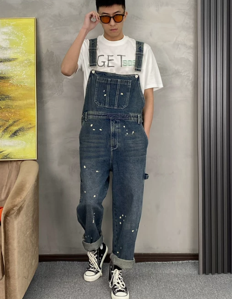背带牛仔裤 工装牛仔背带裤2022春秋季i...