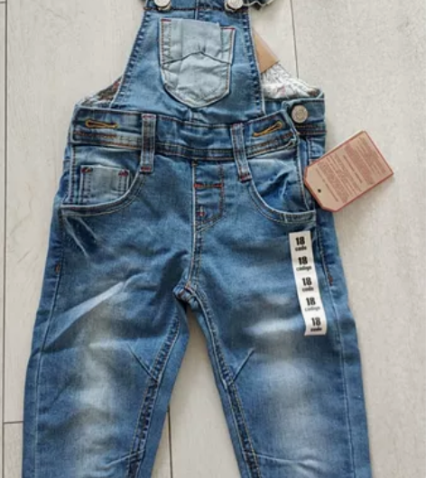 全新男女童80.90.100码背带牛仔裤 ...