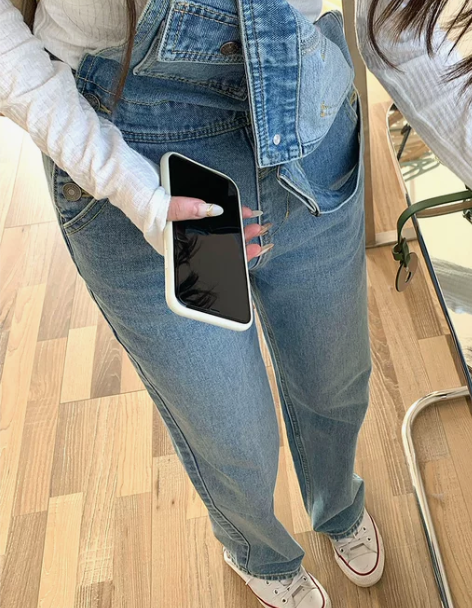 背带牛仔裤 工装牛仔背带裤cozydays...