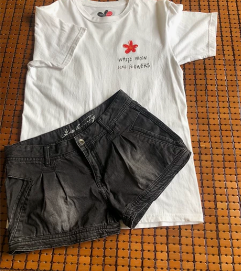 专拍 中长款纯棉T➕牛仔短裤一套 感兴趣...