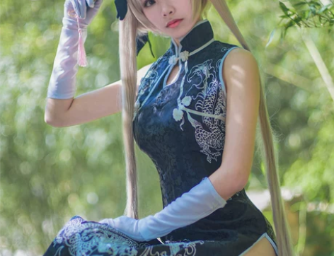 现货缘之空旗袍COS春日穹妹连衣裙手办古装...