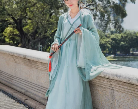 清平调古装古风汉服女改良襦裙仙女清新淡雅飘...