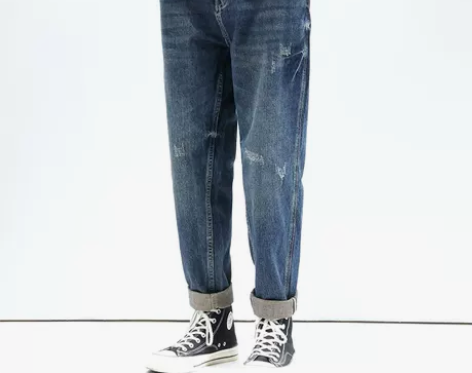牛仔裤 裤子牛仔裤男款宽松直筒秋季潮百搭刮...