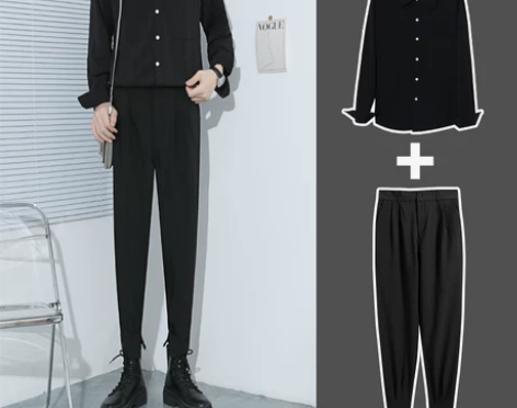 束脚裤子高级感设计感炸街西裤帅气英伦雅痞风...