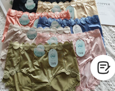 全新品牌 真丝无痕抗菌女士三角裤 尺码：8...