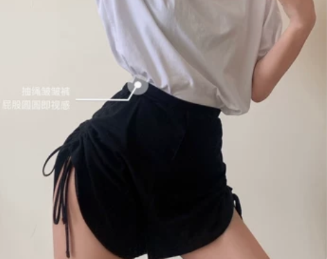 抽绳运动休闲裤女夏季薄款热裤2021年新款...