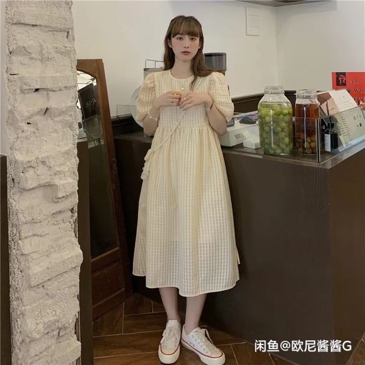 科幻，连衣裙夏长裙少女，只穿过一次，均码