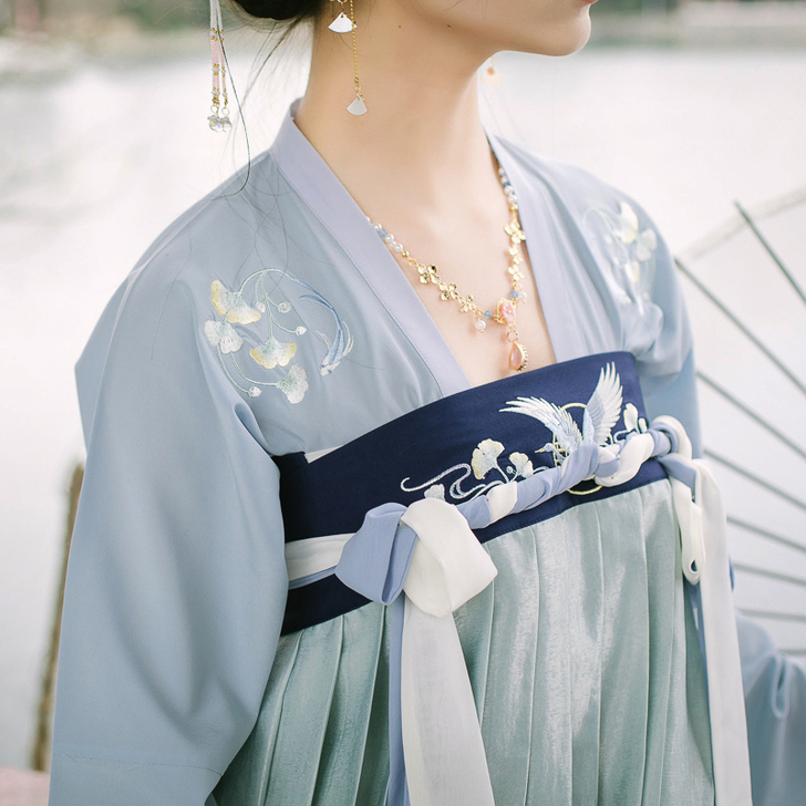 【流烟昔泠-临安】春夏传统汉服女装银杏飞鹤...