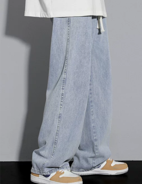 阔腿裤牛仔裤 牛仔裤长裤男士春秋季2022...