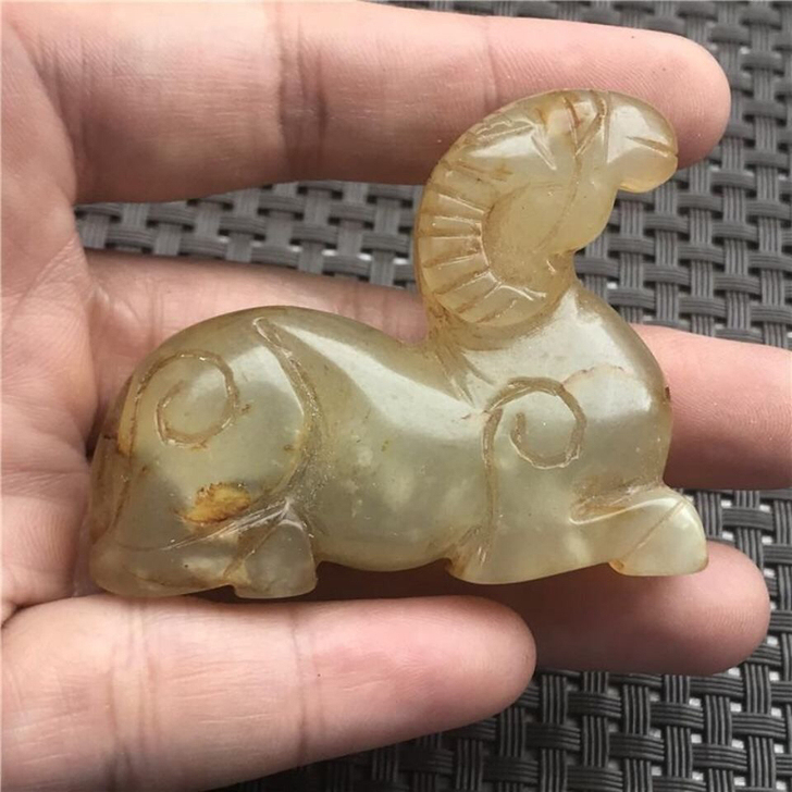 古玉老玉挂件古玩仿古岫玉古典玉石摆件工艺玉...