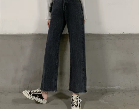大码牛仔裤女夏季2022年新款复古高腰显瘦...