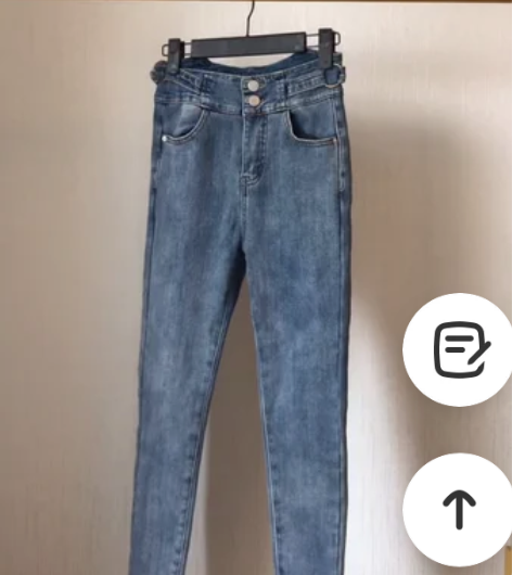 显高显瘦高腰牛仔裤女秋冬紧身靴子小个子加绒...