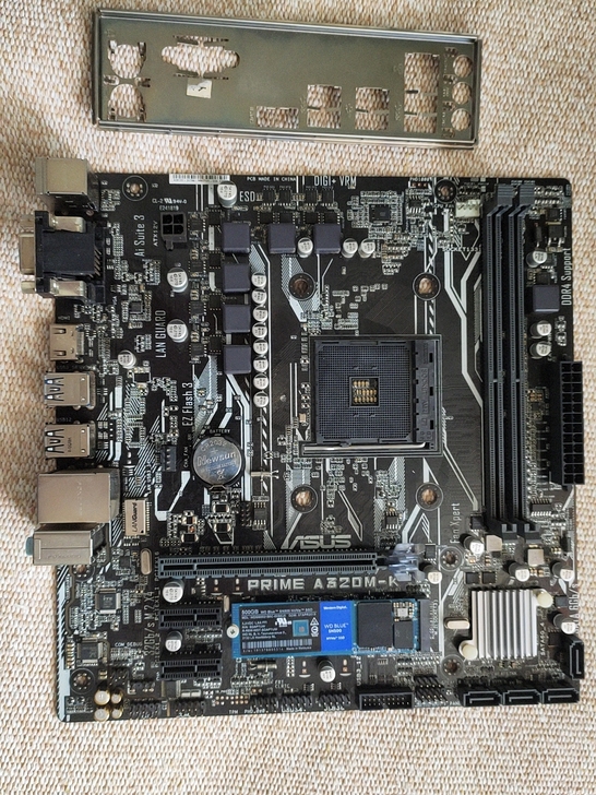 华硕PRIME A320MK主板带500G...