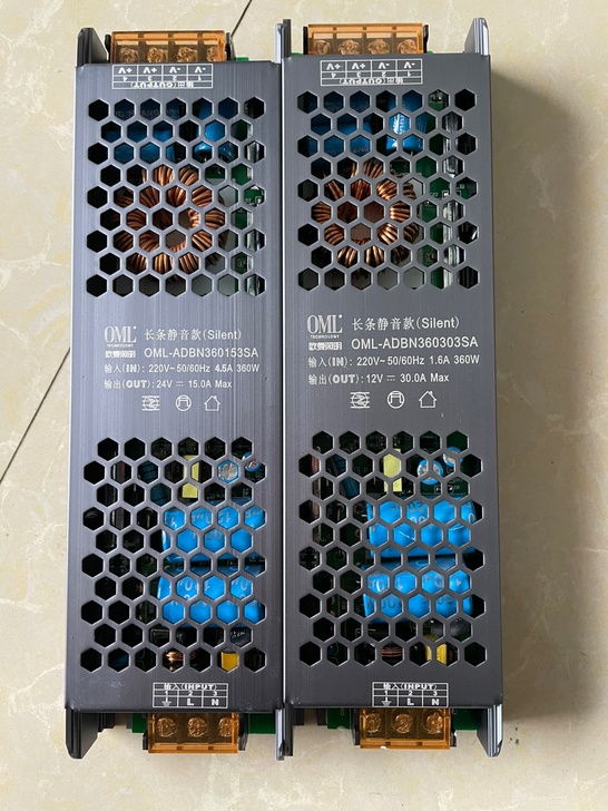 欧曼全新长条静音电源12V360W，24V...
