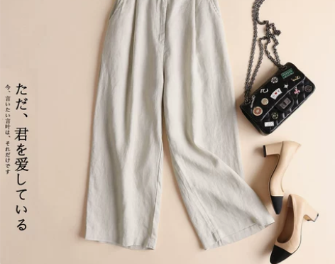 宽松棉麻裤休闲裤薄款中腰九分裤女2022夏...