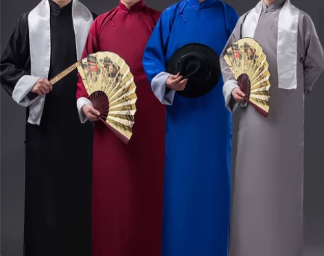 上海滩复古长衫民国古装教书先生大褂中式伴郎...