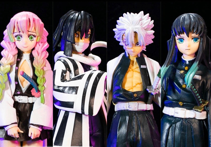 鬼灭之刃手办日本动漫祢豆子炭治郎我妻善逸蝴...